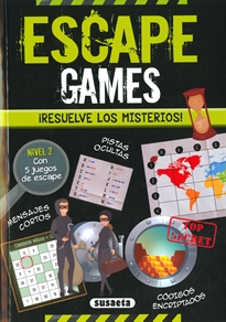 Books Frontpage Escape Games. ¡Resuelve los misterios! Nivel 2
