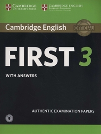 Books Frontpage Cambridge English First 3. Student's Book with answers with Audio.
