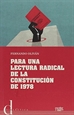 Front pagePara una lectura radical de la Constitución de 1978