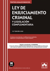 Books Frontpage Ley de enjuiciamiento criminal y legislación complementaria