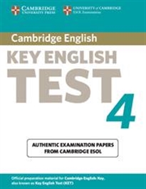 Books Frontpage Cambridge Key English Test 4 Student's Book