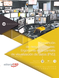 Books Frontpage Prevención de riesgos laborales: Ergonomía en la pantalla de visualización de datos (PVD) (SEAD145PO). Especialidades formativas