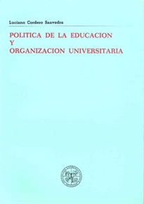Books Frontpage Política de la educación y organización universitaria