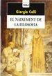 Front pageEl naixement de la filosofia