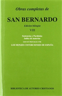 Books Frontpage Obras completas de San Bernardo. VIII: Sentencias y Parábolas. Índice de materias