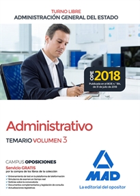 Books Frontpage Administrativo de la Administración General del Estado (Turno Libre). Temario volumen 3