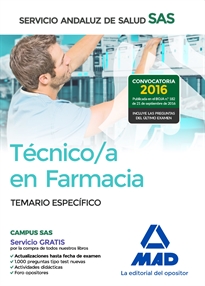 Books Frontpage Técnico en Farmacia del Servicio Andaluz de Salud. Temario específico.