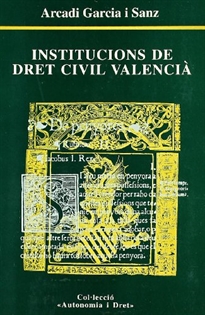 Books Frontpage Institucions del dret civil valencià