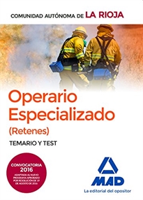 Books Frontpage Operarios Especializados (Retenes) de la Administración General de la Comunidad Autónoma de la Rioja. Temario y Test