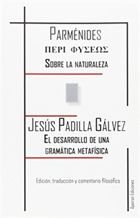 Books Frontpage Sobre la naturaleza. El desarrollo de una gramática metafísica