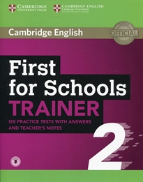 Books Frontpage First for Schools Trainer 2 6 Practice Tests with Answers and Teacher's Notes with Audio