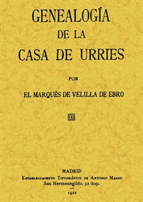 Books Frontpage Genealogía Casa Urríes