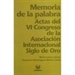 Front pageMemoria de la palabra