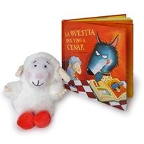 Books Frontpage Peluche y cuento de La ovejita que vino a cenar (La ovejita que vino a cenar. Libro juguete)