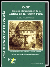 Books Frontpage Kant: Prólogo en introducción de la Crítica de la Razón Pura
