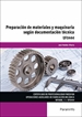 Front pagePreparación de materiales y maquinaria según documentación técnica