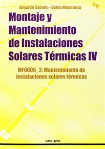 Books Frontpage Montaje y mantenimiento de instalaciones solares térmicas IV