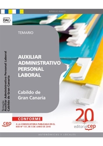 Books Frontpage Auxiliar Administrativo (personal laboral) del Cabildo Insular de Gran Canaria. Temario