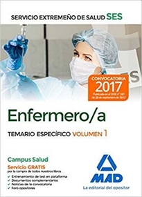 Books Frontpage Enfermero/a del Servicio Extremeño de Salud (SES). Temario Específico volumen 1