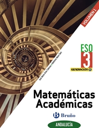 Books Frontpage Generación B Matemáticas Académicas 3 ESO Andalucía 3 volúmenes