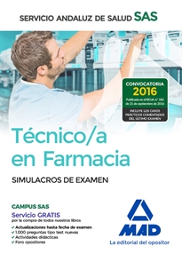 Books Frontpage Técnico en Farmacia del Servicio Andaluz de Salud. Simulacros de examen