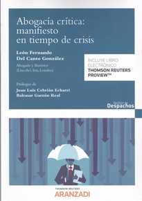 Books Frontpage Abogacía Crítica: manifiesto en tiempo de crisis (Papel + e-book)