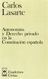 Front pageAutonomías y Derecho  Privado en la Constitución Española