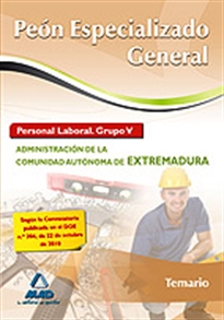 Books Frontpage Peón especializado general. Personal laboral (grupo v) de la administración de la comunidad autónoma de extremadura. Temario