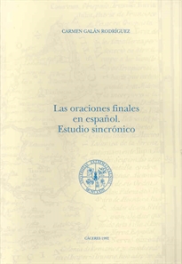 Books Frontpage Las oraciones finales en español. Estudio sincrónico