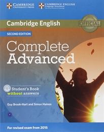 Books Frontpage Complete Advanced Student's Book without Answers with CD-ROM 2nd Edition