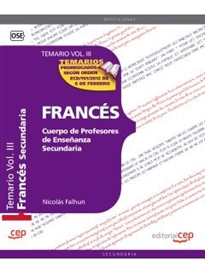 Books Frontpage Cuerpo de Profesores de Enseñanza Secundaria. Francés. Temario Vol. III.