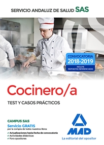 Books Frontpage Cocinero/a del Servicio Andaluz de Salud. Test  y Casos Prácticos