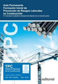 Books Frontpage TPC - Aula Permanente. Formación inicial de prevención de riesgos laborales en la construcción