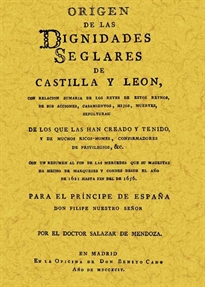 Books Frontpage Origen de las Dignidades de Castilla y León