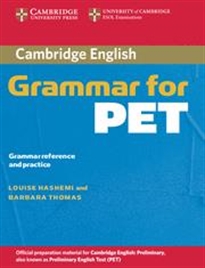 Books Frontpage Cambridge Grammar for PET without Answers