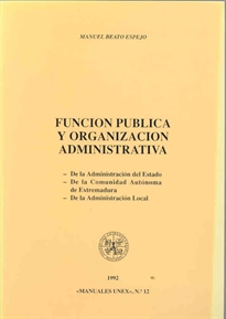 Books Frontpage Función pública y organización administrativa