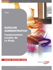 Books Frontpage Auxiliar Administrativo Corporaciones Locales de La Rioja. Test