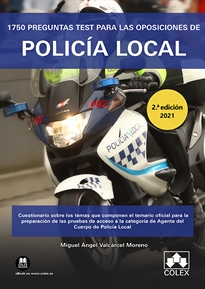 Books Frontpage 1750 preguntas test para las oposiciones de Policía Local