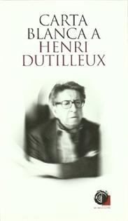 Books Frontpage Carta blanca Henri Dutilleux