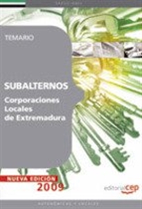 Books Frontpage Subalternos Corporaciones Locales Extremadura. Temario