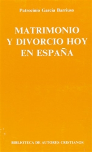 Books Frontpage Matrimonio y divorcio hoy en España