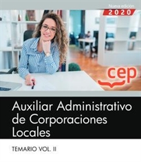 Books Frontpage Auxiliar Administrativo de Corporaciones Locales. Temario Vol. II.