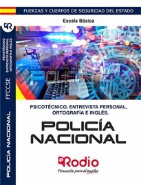 Books Frontpage Psicotécnico, Ortografía, Entrevista Personal e Inglés. Policía Nacional. Escala Básica.