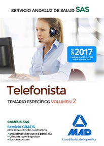 Books Frontpage Telefonistas del Servicio Andaluz de Salud. Temario específico Volumen 2
