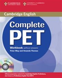 Books Frontpage Complete PET Workbook without answers with Audio CD