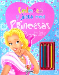 Books Frontpage Colorea y juega con princesas (con lápices de colores)