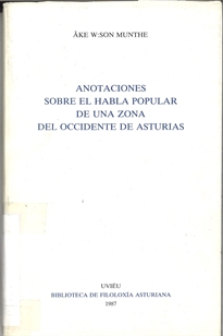 Books Frontpage Anotaciones sobre el habla popular de una zona del occidente de Asturias