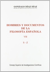 Books Frontpage Hombres y documentos de la filosofía española. Vol. VII (S-Z)