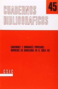 Books Frontpage Canciones y romances populares impresos en Barcelona en el siglo XIX