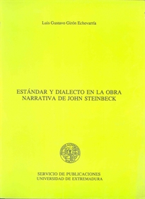 Books Frontpage Estandar y dialecto en la obra narrativa de John Steinbeck